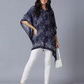 Paisley Printed Navy Kaftan Top