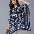 Paisley Printed Navy Kaftan Top