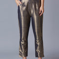 Navy Dobby Brocade Pant