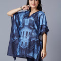 Building Printed Navy Kaftan Top