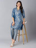 Blue Paisley Design Brocade Kurta