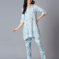 Ikat Printed Blue Co-Ord Set