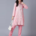 Viscose Floral Printed Pink Kurta