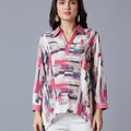 Abstract Printed Pink Multi Top