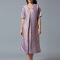 Lilac Gold Geometric Brocade Tunic Dress (Copy)