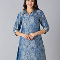 Brocade Tapestry Design Blue Kurta