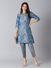 Blue Tapestry Design Brocade Kurta Set