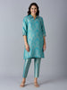 Blue Tapestry Design Brocade Kurta Set