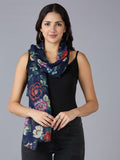 Multicolor Floral Printed Polyester Scarf