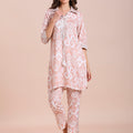 Ikat Printed Peach Co-Ord Set