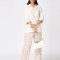 Peach White Floral Printed Co-Ord Set