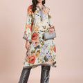 Viscose Floral Printed Pista Kurta