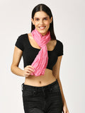 Rose Pink Solid Colored Crinkled Scarf