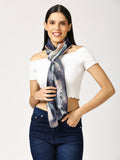 Multicolor Abstract Printed Polyester Scarf