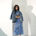 Blue Long Kurta Style Dress