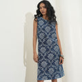 Denim Brocade Tapestry Design Shift Dress