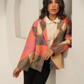 Multicolor Geometric Designed Brocade Short Blazer