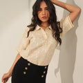 Brocade Tapestry Design Ivory T-Shirt