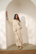 Ivory Leaf Designed Brocade Co-ord Set