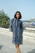 Denim Metallic Paris Shirt Dress - Pre Order