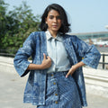 Denim Metallic Horse Kimono