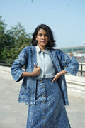 Denim Metallic Horse Kimono - Pre Order