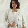 Brocade White Horse Pattern Jacket
