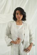 Brocade White Horse Pattern Jacket