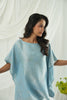 French Pattern Peach Brocade short Kaftan
