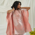 Brocade French Pattern Peach Kaftan