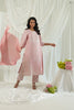 White Floral Design Brocade Kurta