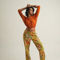 Vintage Rose Printed Jeans