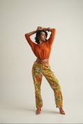 Vintage Rose Printed Jeans -  Pre Order