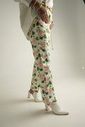 Pink Carnation Printed Jeans - Pre order