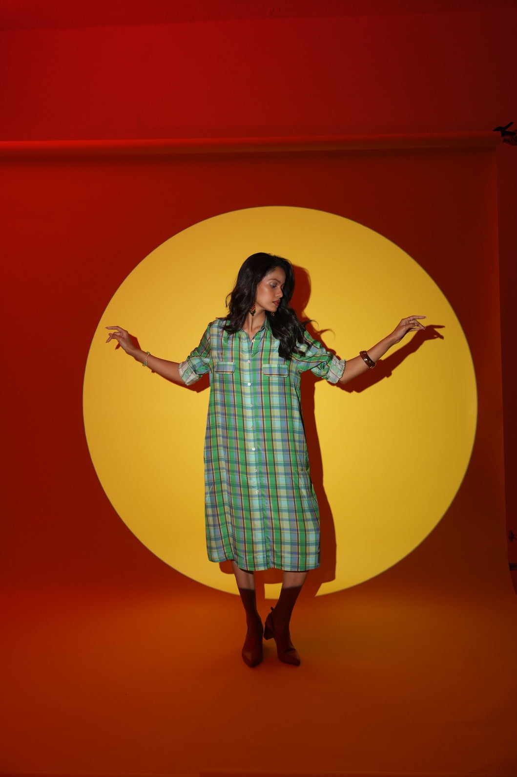 Green Checked Co-ord Set