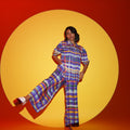 Blue Checked Co-ord Set