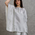Brocade French Pattern Silver Kaftan