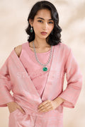 Brocade Pink Horse Pattern Jacket