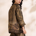 Black Brocade Roman Jacket