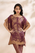 Brocade French Patterned Designed Wine Poncho