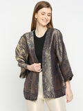 Brocade Navy Blue French Patterned Jacket