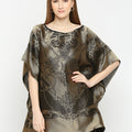 Brocade French Design Black short Kaftan