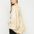 Roman Pattern Ivory Cocoon Shrug