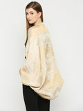 French Rope & Chains Patterned Ivory Cocoon Shrug