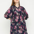 Blue Flower Printed Top