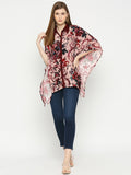 Pink & Maroon Flower Printed Kaftan Shirt