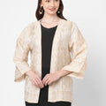 White Brocade Horse Pattern Jacket