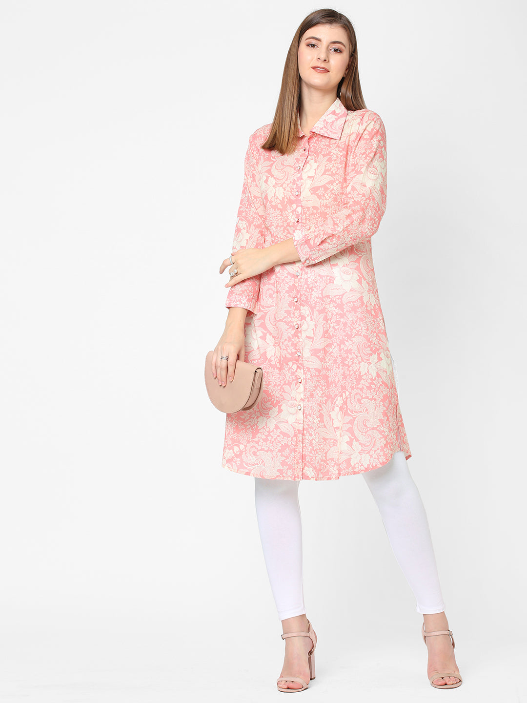 Pastel Pink Bicolor Kurti