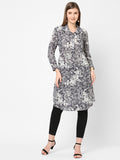 Dark Floral Printed Kurta