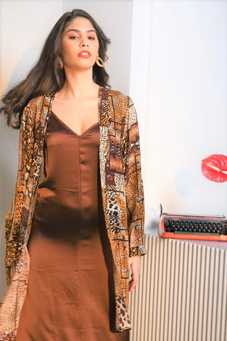 Animal Printed Kimono Jacket
